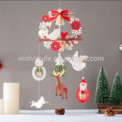 WISHMADE 3D Laser Cut Bird And Tree Merry Christmas Greeting Cards With Bow GX7078